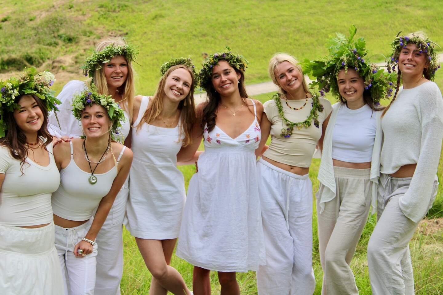 A group of students celebrating May Day