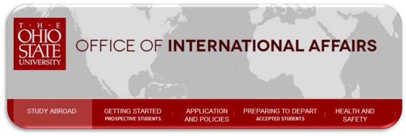 Office of International Affairs website screenshot.