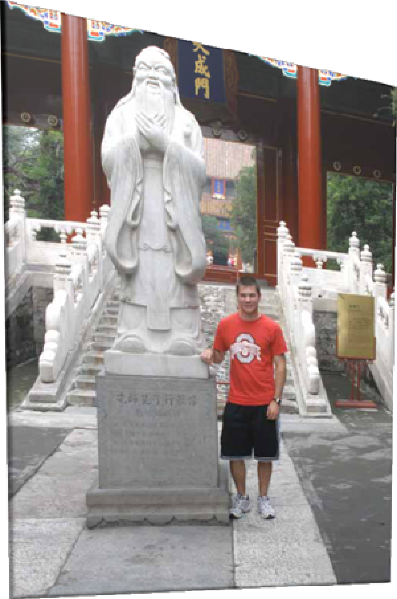 Nicholas while participating in the CFAES Beijing Experience study abroad program, where he studied at the Chinese Academy of Agricultural Sciences.