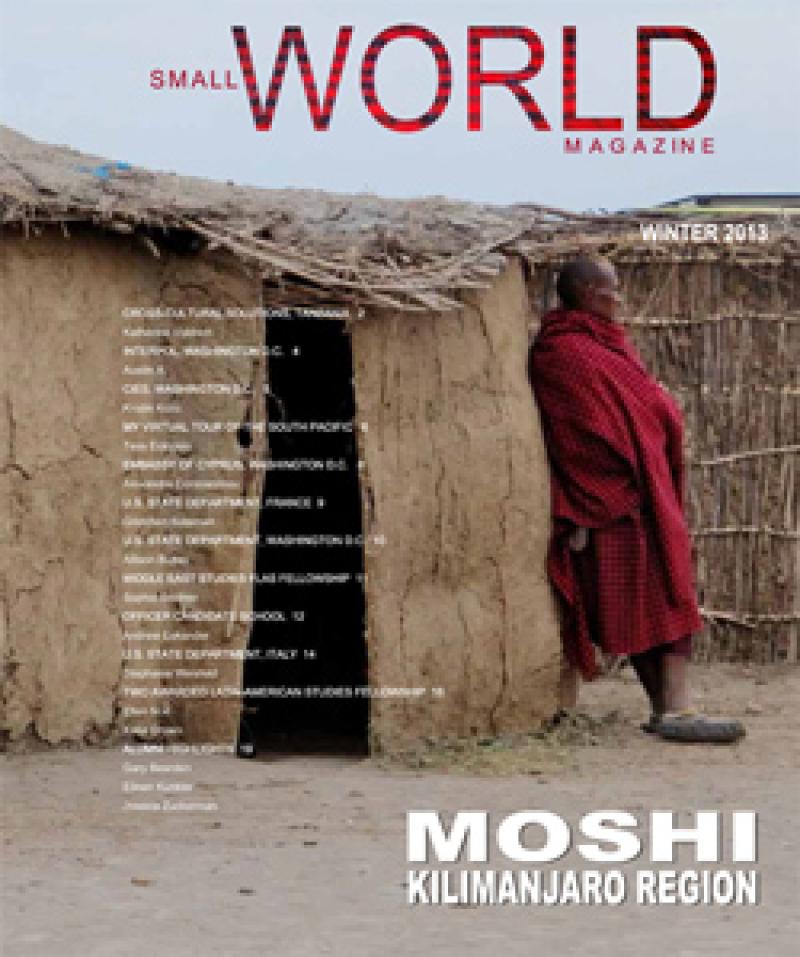 Cover image for the Winter 2013 issue of Small World Magazine.