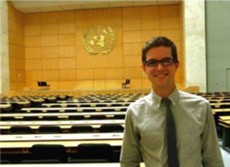 Jacob Bogart at the UN. Jacob Bogart at the UN.