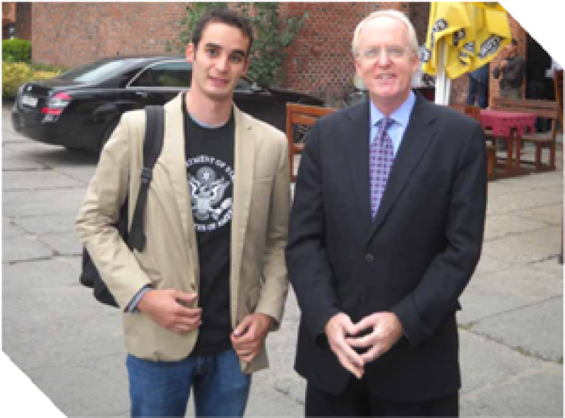 Gary (right) pictured with former Ambassador to Russia, John Beyrle, in Kaliningrad. Gary (right) pictured with former Ambassador to Russia, John Beyrle, in Kaliningrad.