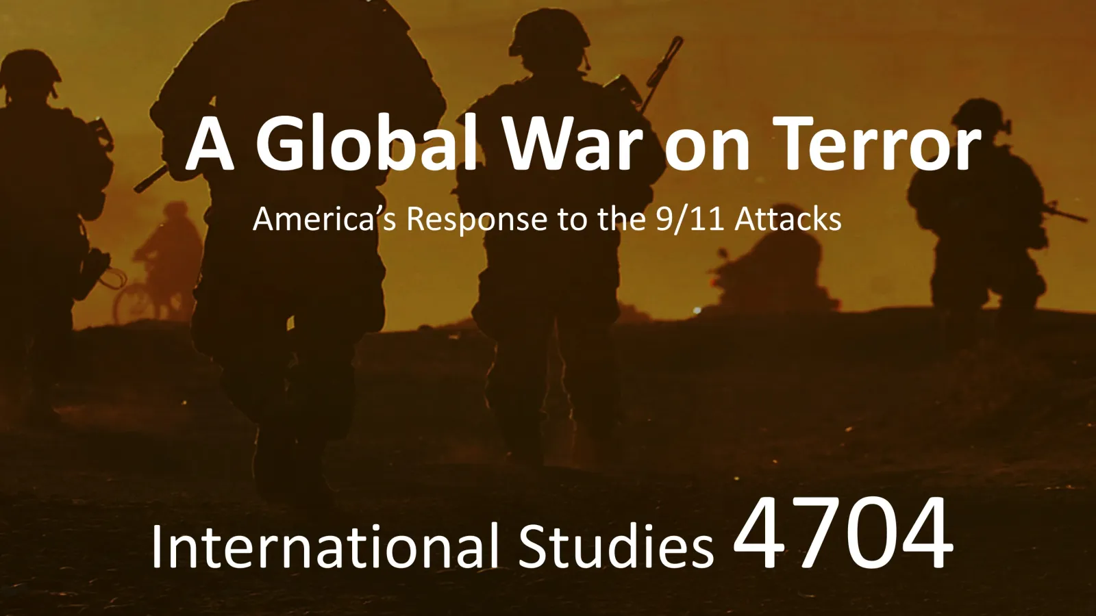Global War on Terror course flyer