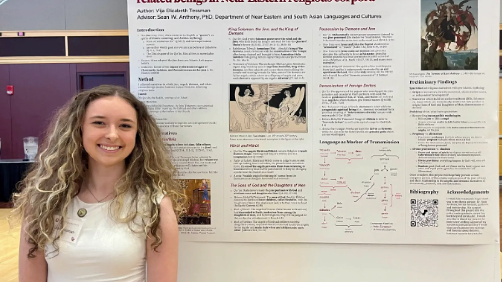 Vija Tessman with her poster presentation at the Denman Research Forum