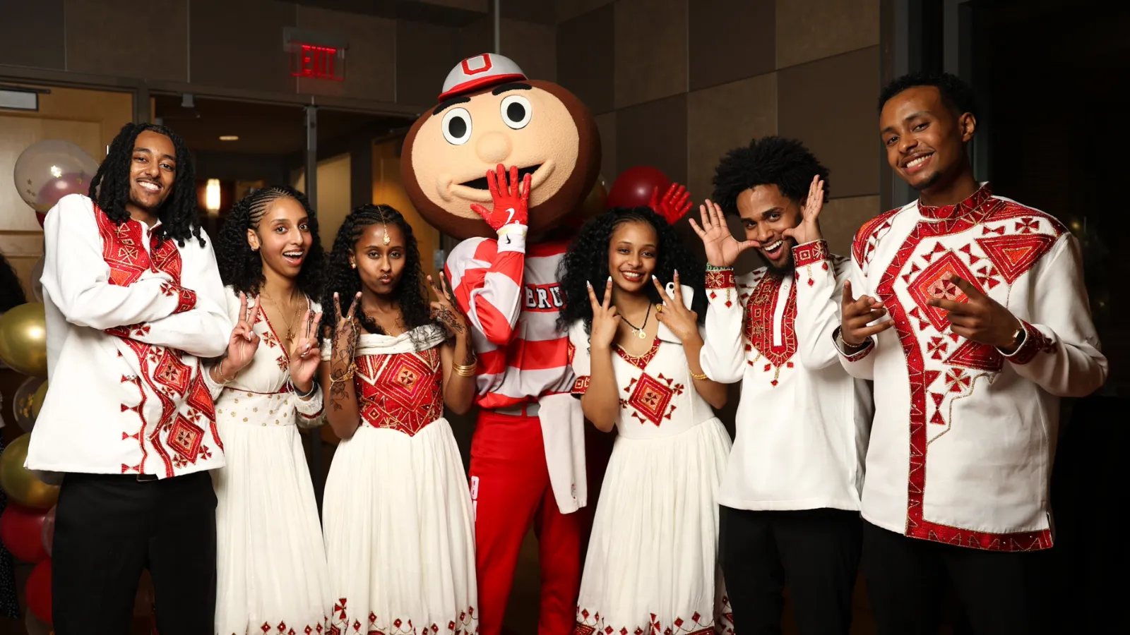 Students and Brutus at the 2026 Eritrean Culture Show