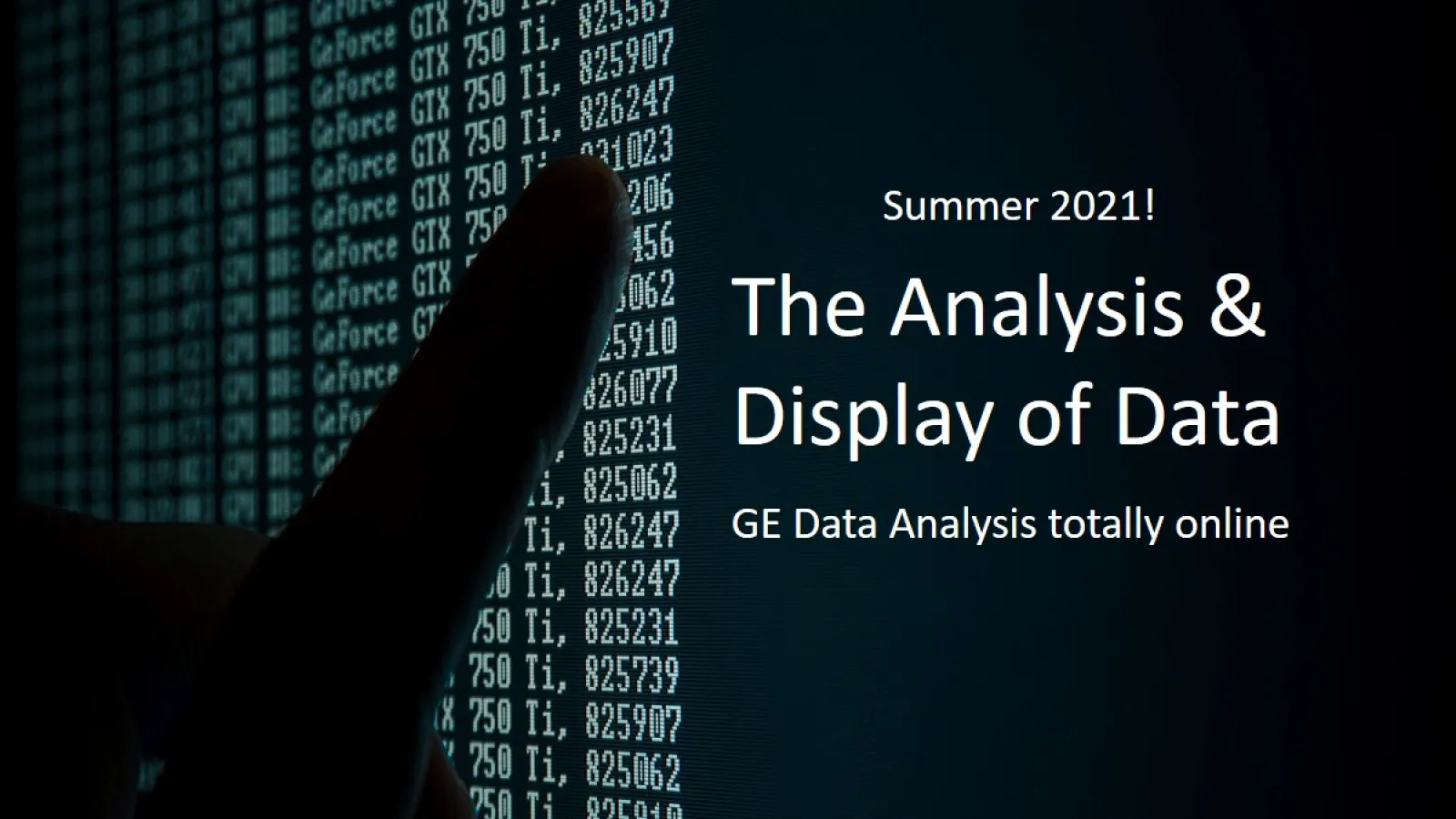 The Display & Analysis of Data icon