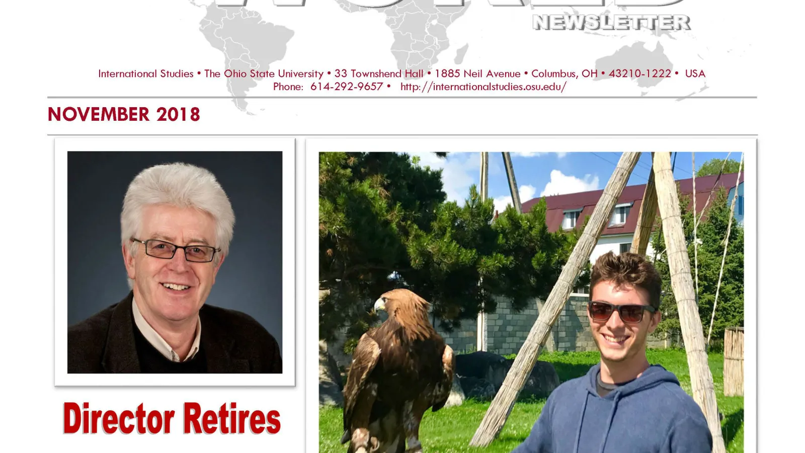 An image of the front page of the November 2018 Small World Newsletter.