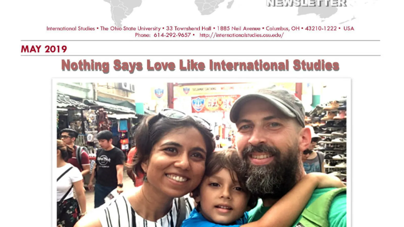 An image of the May 2019 issue of Small World Newsletter