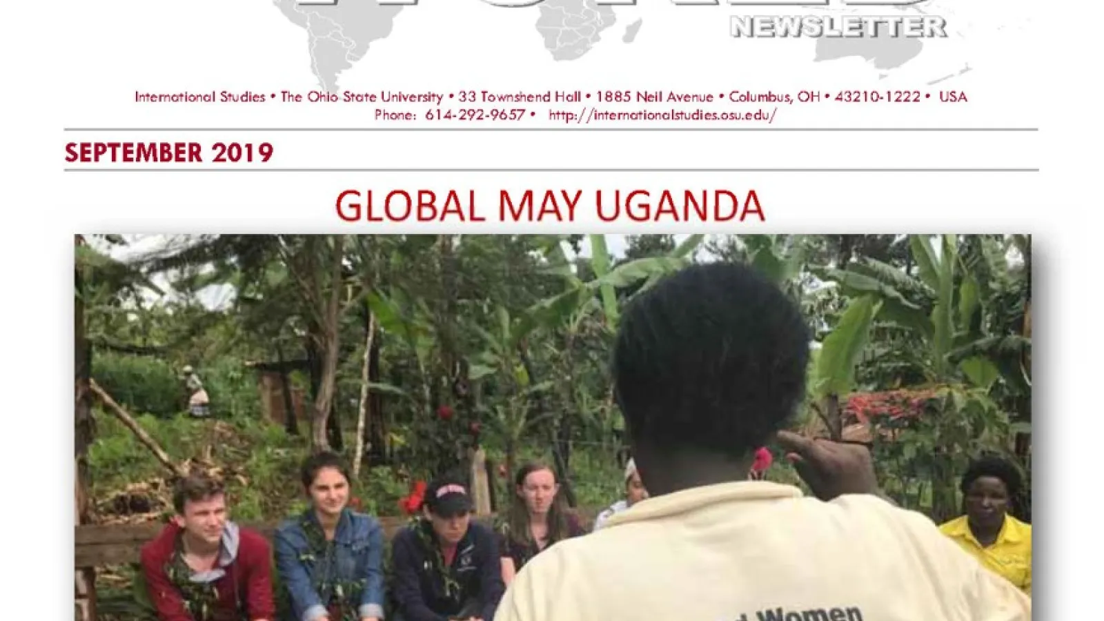 Small World Newsletter September 2019 Cover