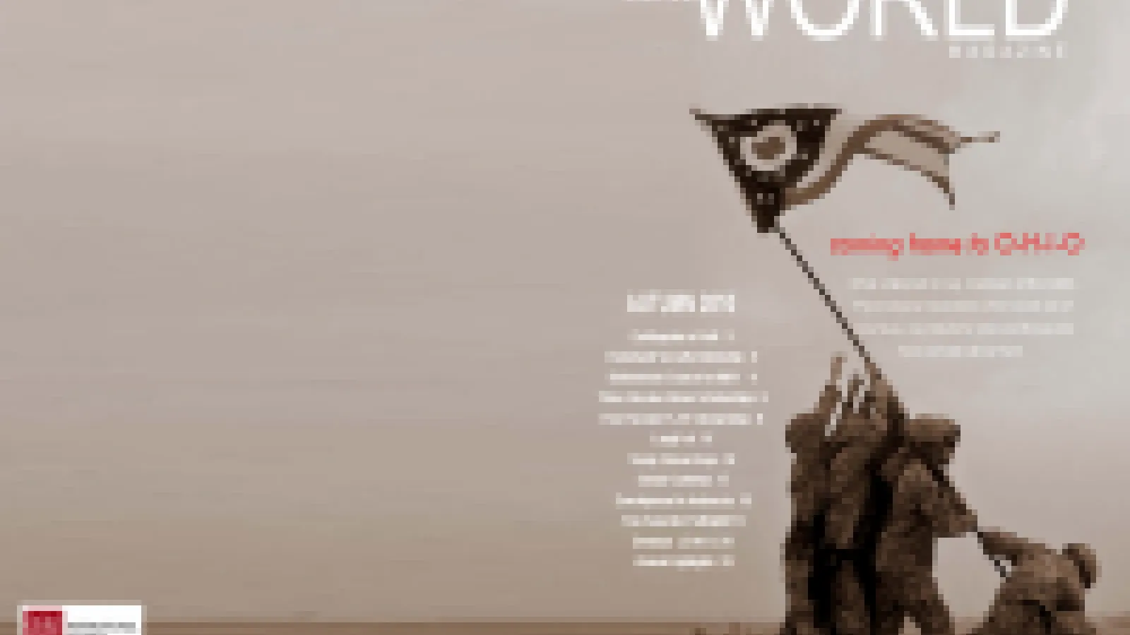 Autumn 2010 cover of Small World Magazine.