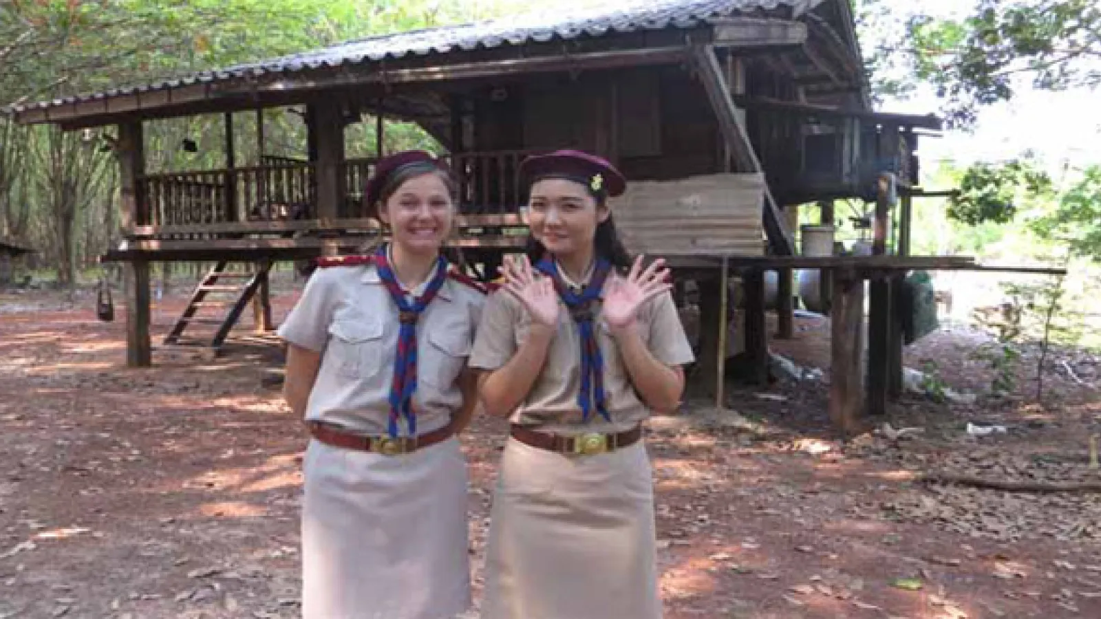 Alyssa Jeswald with one of her English students in Thailand.