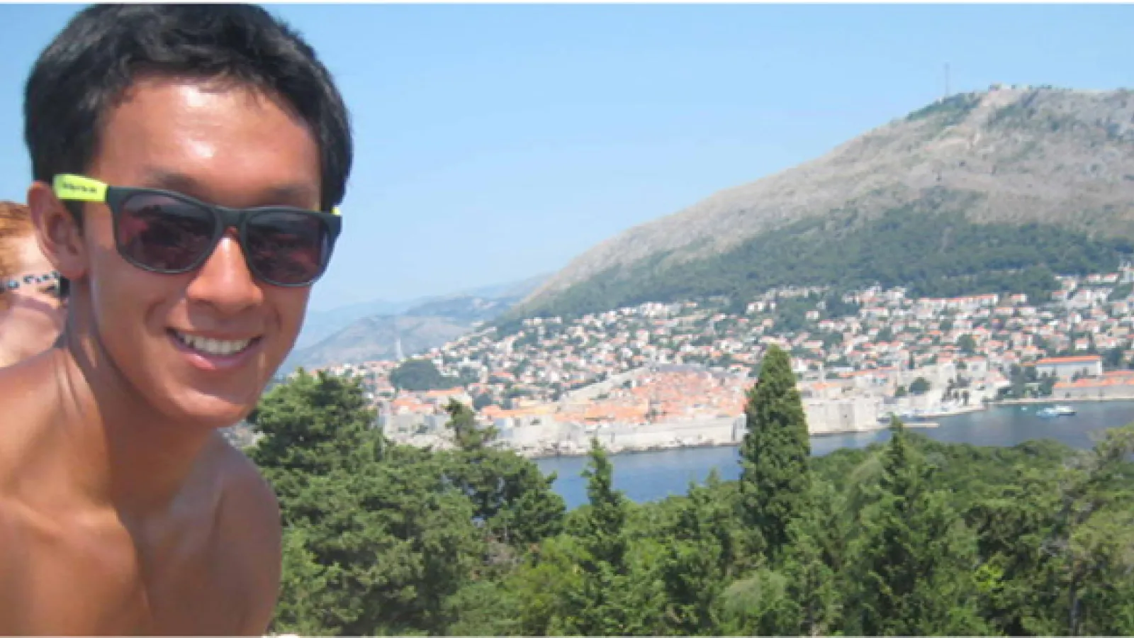 Adam enjoying the view off a hillside on Lokrum Island.