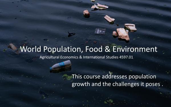 Food and Environment - International Studies 4597.01