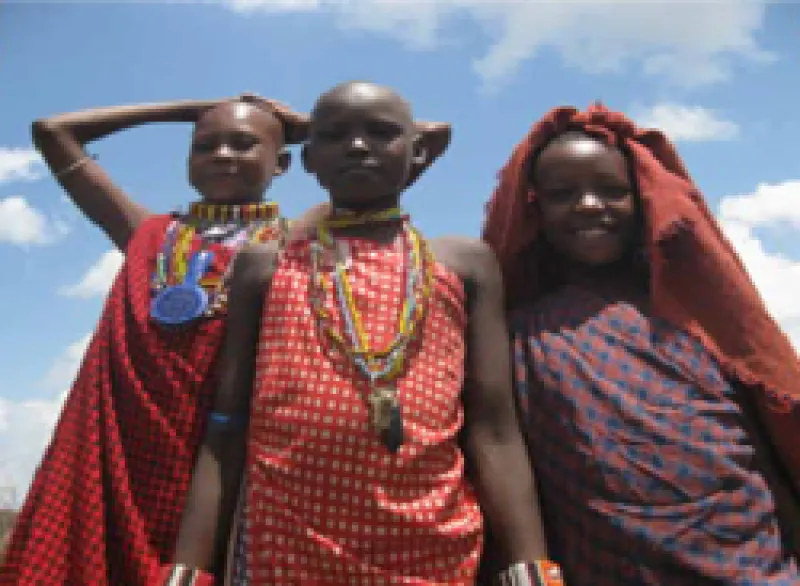 Children of Kathryn Hogan's host family.