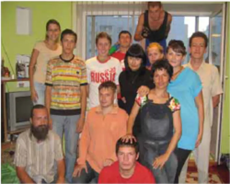 Eric Connelly and friends in Russia.