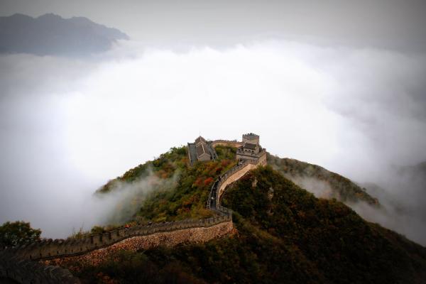 A photo of the Great Wall in China