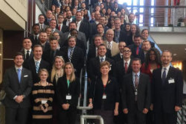 An image of The Ohio State National Security Simulation participants.