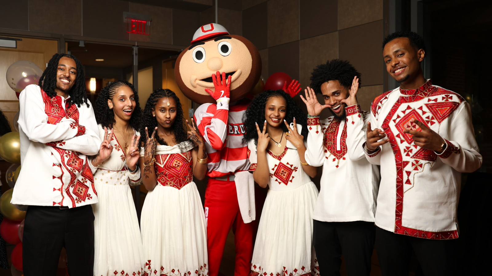 Students and Brutus at the 2026 Eritrean Culture Show
