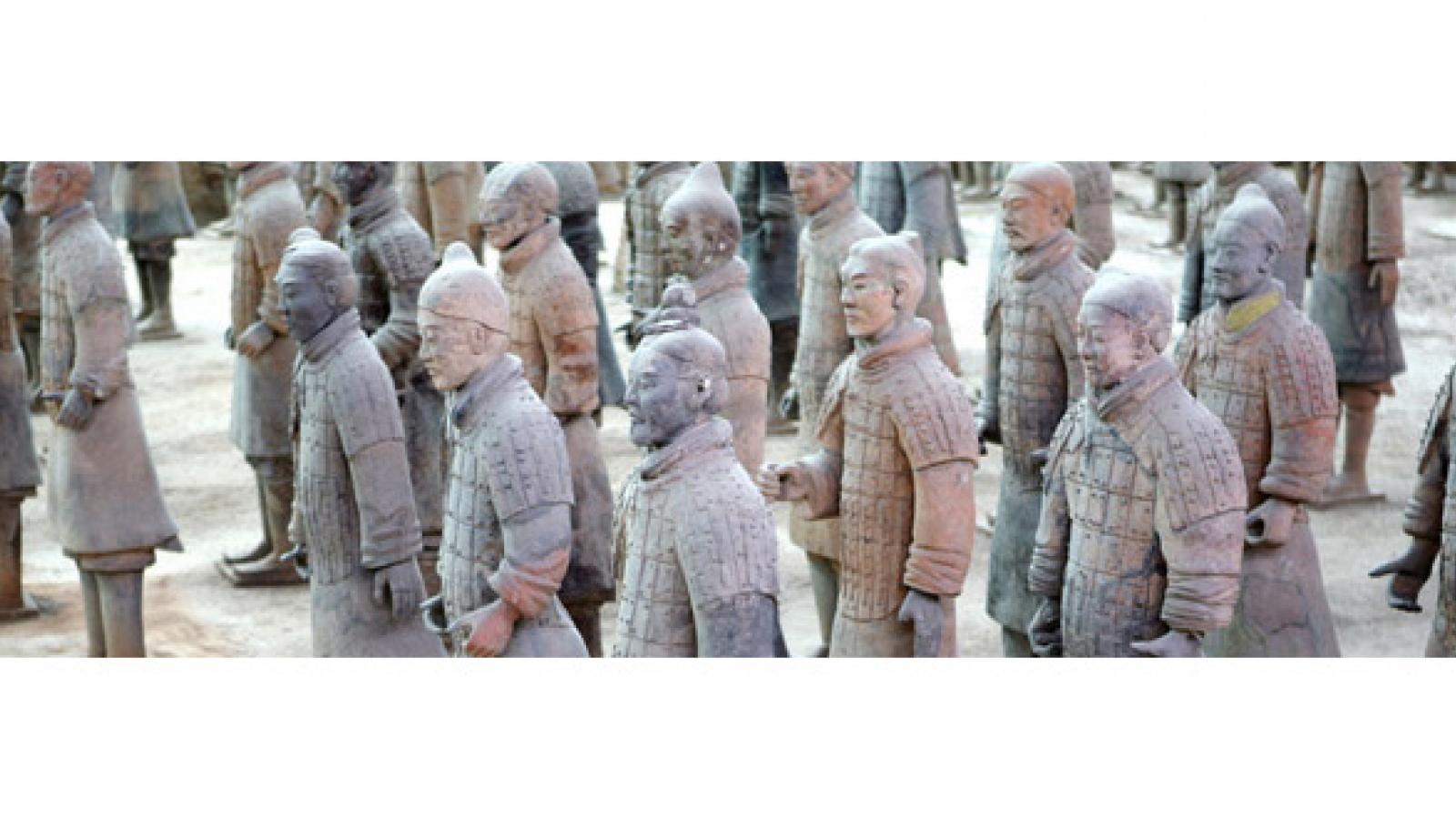 Chinese terracotta warriors.