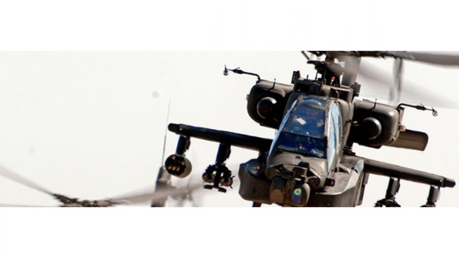 A military attack helicopter.