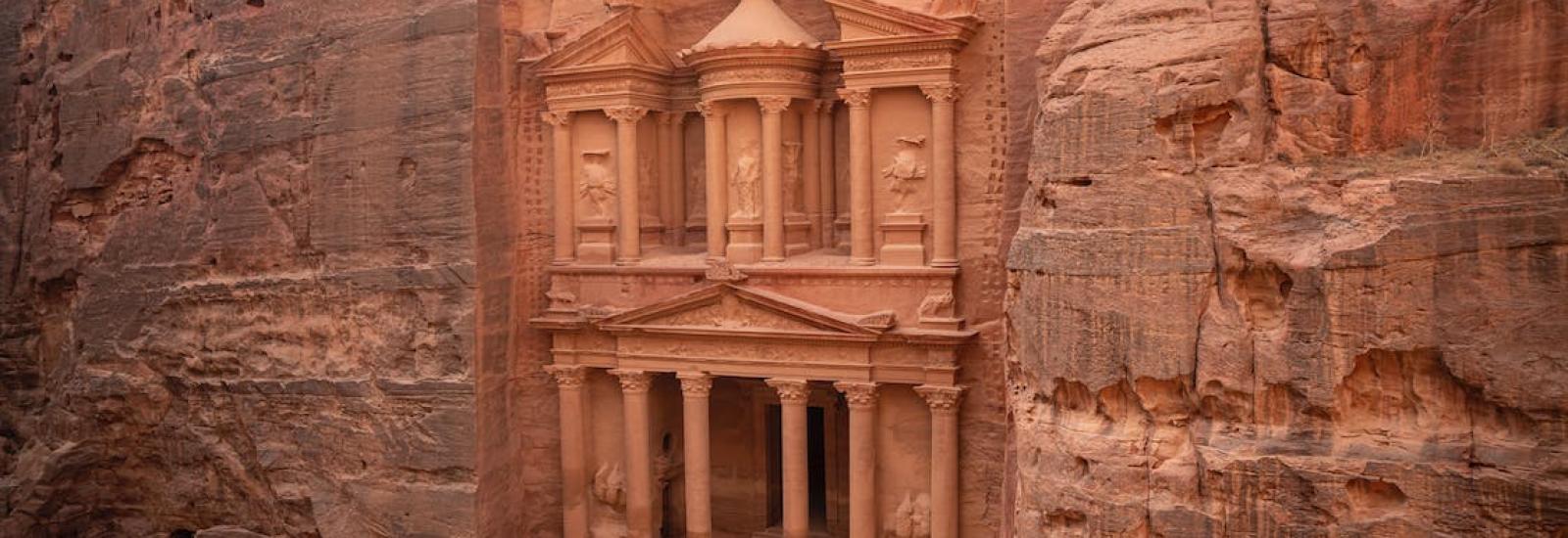 Tourists visiting Petra in Jordan.